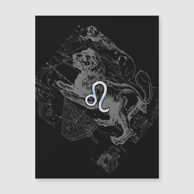 Cromo como el Rótulo Leo Zodiac en Hevelius (Anverso)