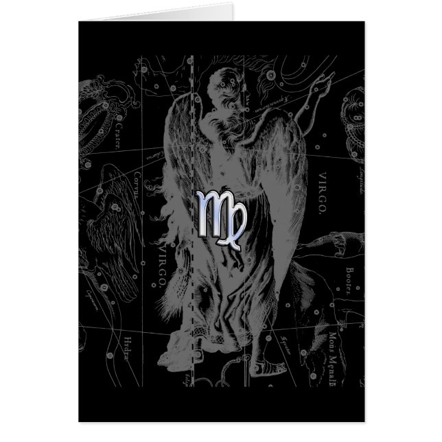 Cromo como Rótulo del zodiaco del virgo en (Frente)