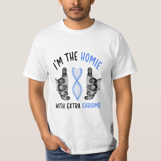 cromosoma 21 , camiseta con síndrome de Down (Anverso)