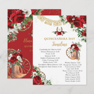 Cronología de Botas Charro Florales Rojo y Blanco