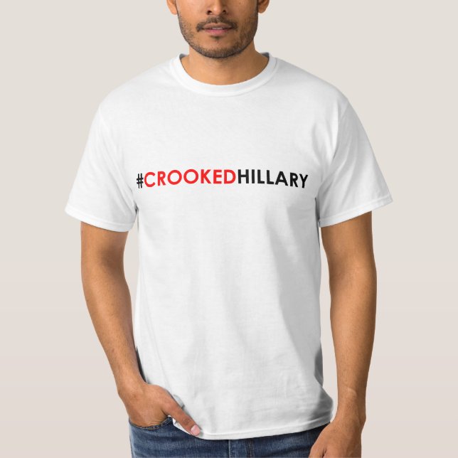 #CROOKEDHILLARY torcido de la camiseta de Hillary (Anverso)