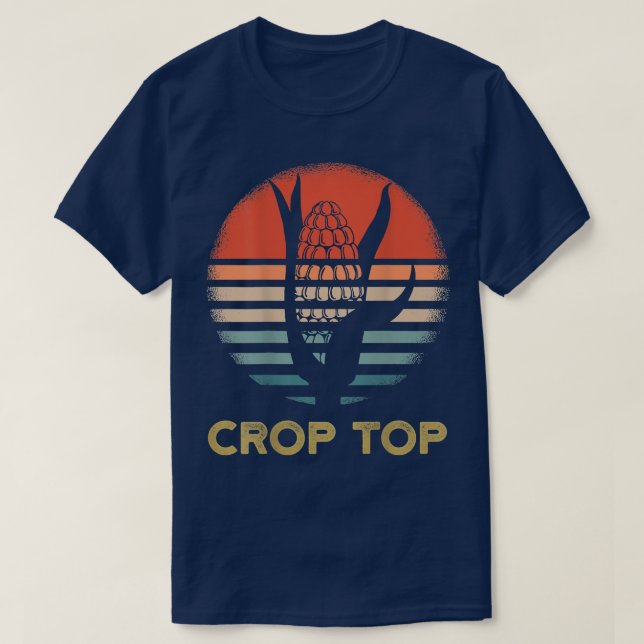 Crop Top Farmer Retro Sunset Corn (Diseño del anverso)