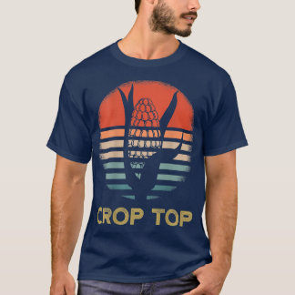 Crop Top Farmer Retro Sunset Corn