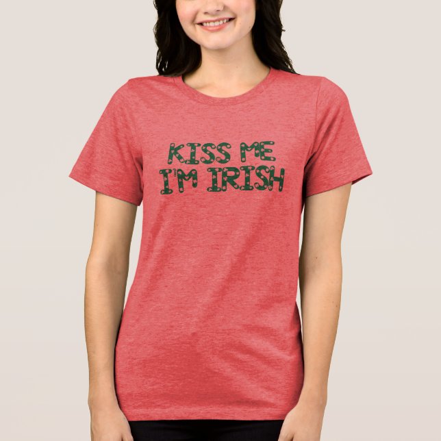 Crop Top Kiss me llamo soy irlandés SNUG Fit | San (Anverso)