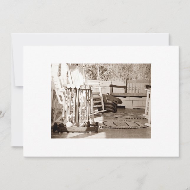 CROQUET, DIVERSIÓN, INVITACIÓN DE TIEMPO FIESTA (Anverso)