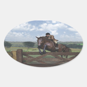 Cross Country - Jumping Horse Pegatina