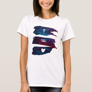 Cross Equals Love - Camiseta de mujeres cristianas