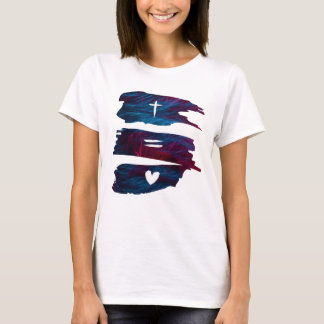 Cross Equals Love - Camiseta de mujeres cristianas
