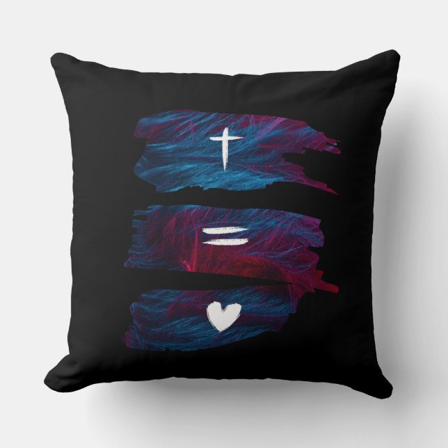 Cross Equals Love - Cojines decorativos (Anverso)