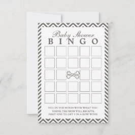 Crossbone Chevron Strips Baby Shower Bingo Cards