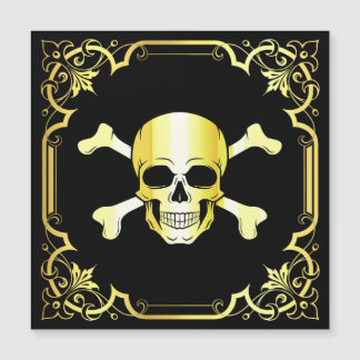 Crossbone/Jolly Roger/Pirate/oro/negro