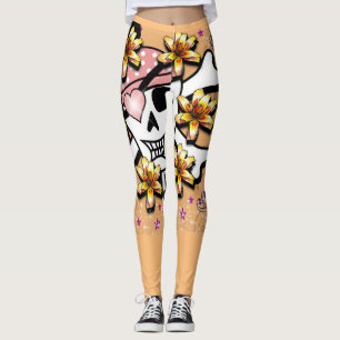 CROSSBONES DE CRUZ PIRATE YOGA PANTALONES divertid