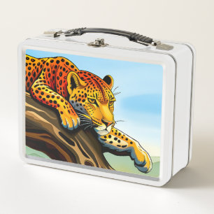 Crouching Leopard Metalizado Lunchbox