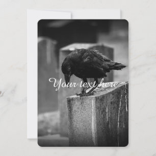 Crow en el cementerio caído
