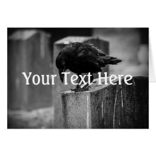 Crow en el cementerio caído