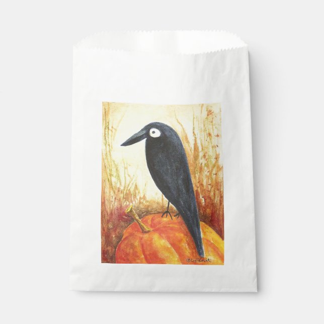 Crow en las bolsas de calabaza favoritas (Anverso)