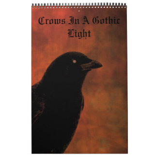 Crow En Un Calendario Gótico De Luz