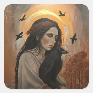 Crow negro con pegatinas