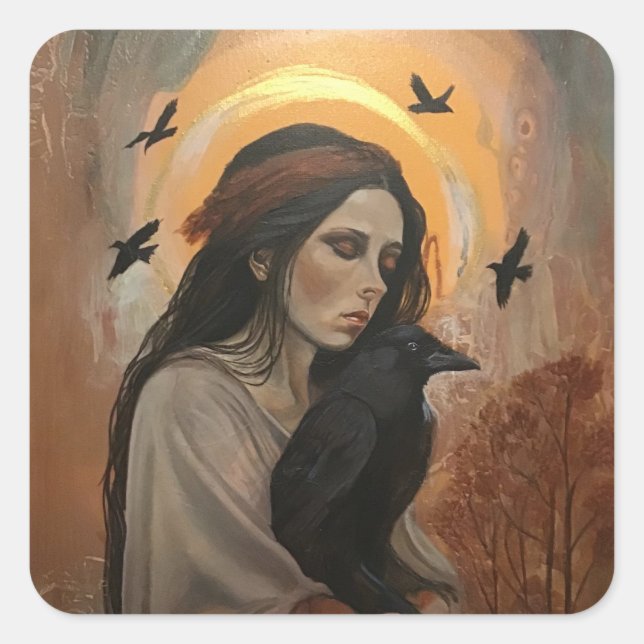 Crow negro con pegatinas (Anverso)