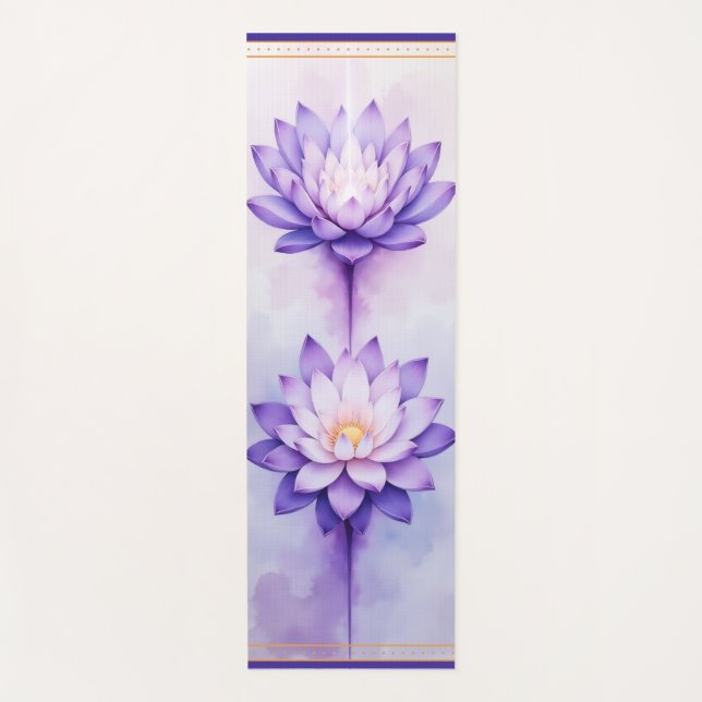 Crown Chakra Yoga Mat – Violet Lotus Energy Alignm (Anverso)