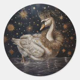 Crown - Pegatinas redondos para el arte de la esta