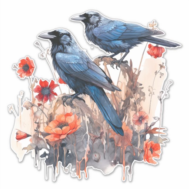 Crows con pegatina de amapola (Anverso)