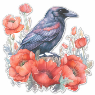 Crows con pegatina de amapola