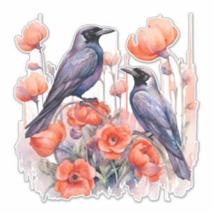 Crows con pegatina de amapola