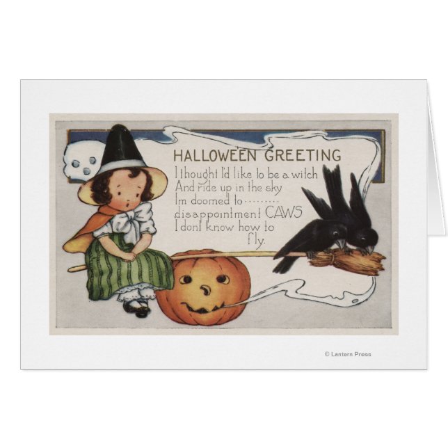 Crows de saludo de Halloween (Anverso (Horizontal))