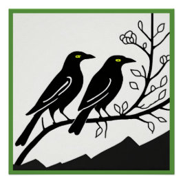Crows Glossy Poster