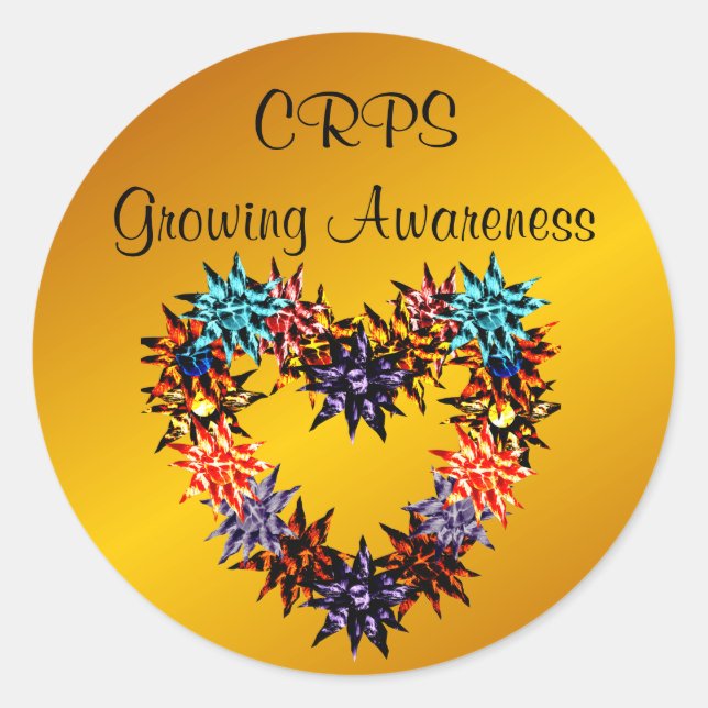 CRPS Creciente Conciencia Lava florece Pegatina de (Anverso)