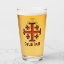 Cruce de Deus Vult, luchador templario de Jerusalé