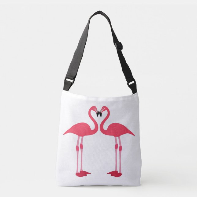 Cruce de flamencos rosados sobre bolsa (Anverso)