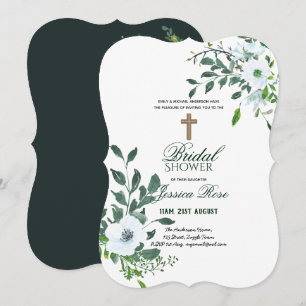 Cruce de flores de las invitaciones a la ducha nup