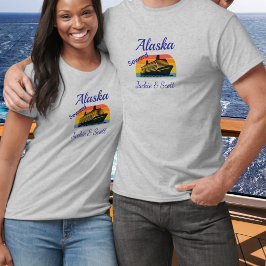Crucero al atardecer Alaska Camiseta personalizabl