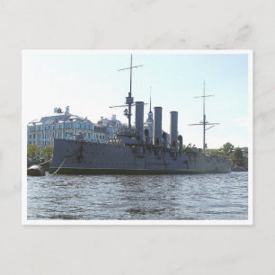 Crucero Aurora. Tarjeta postal