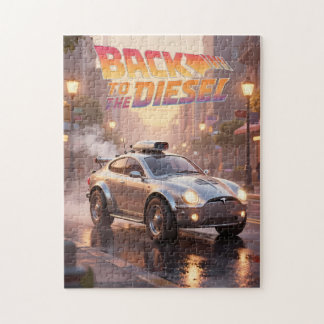 Crucero de Ciudad Retro Futuro al Anochecer Puzzle