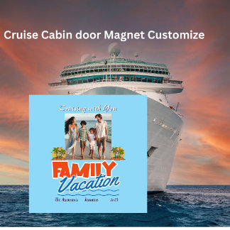 Crucero Familiar Azul Tropical Imán de Foto Flexib