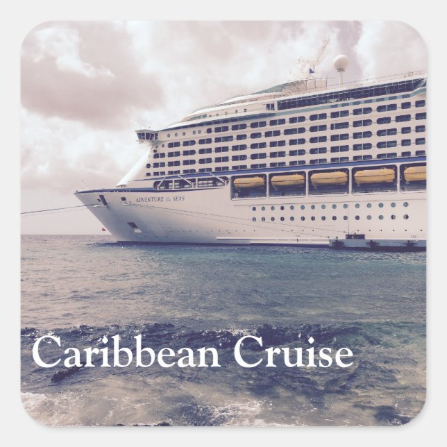 Cruceros caribeños - Pegatinas cuadrados, brillant (Anverso)