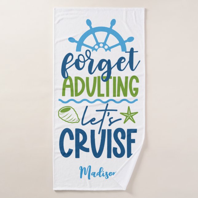 Cruceros de nombres personalizados (Toalla de baño)