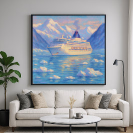 Cruceros por el hielo - Arte estilo pintura Pastel
