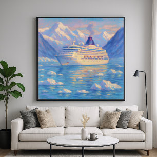 Cruceros por el hielo - Arte estilo pintura Pastel