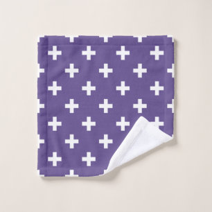 Cruces de polka blanca sobre ultravioleta