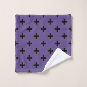 Cruces de polka negra sobre ultravioleta