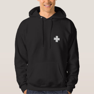 Cruces del blanco de la Sudadera con capucha de la
