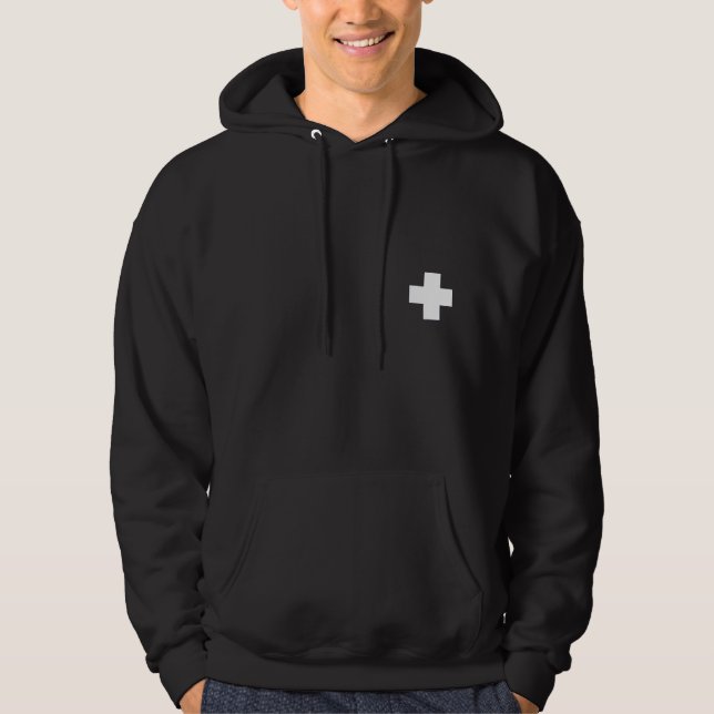 Cruces del blanco de la Sudadera con capucha de la (Anverso)