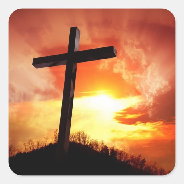 Cruces religiosas en los Pegatinas de Pascua al at (Anverso)