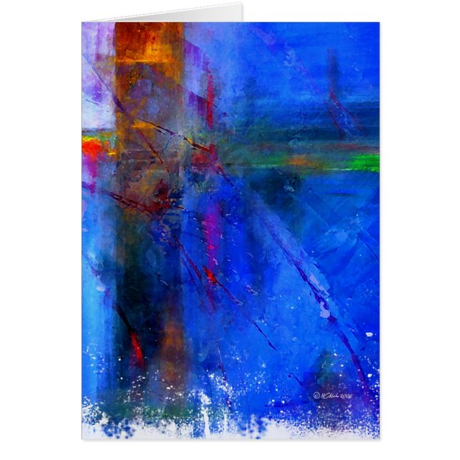Cruces - tarjeta digital abstracta de la pintura (Frente)