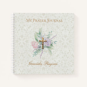 Crucifijo de oro Flores Oraciones Diario