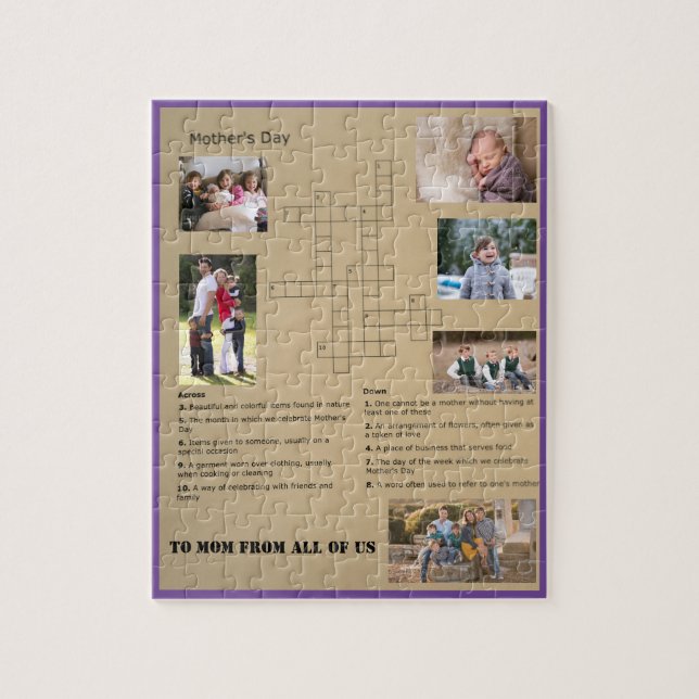 Crucigrama de personalizable - Rompecabezas de jig (Vertical)